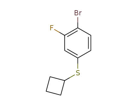 Molecular Structure of 1614246-39-7 ((4-bromo-3-fluorophenyl)(cyclobutyl)sulfane)