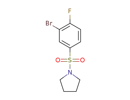 Molecular Structure of 1446236-35-6 (1-((3-bromo-4-fluorophenyl)sulfonyl)pyrrolidine)