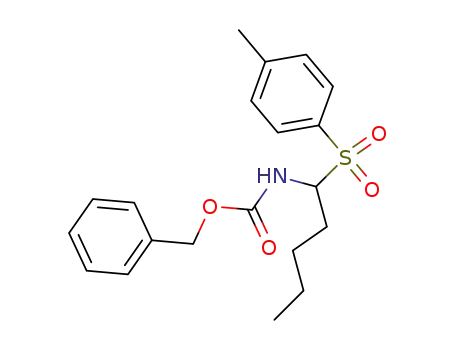 benzyl N-<1-((p-methylphenyl)sulfonyl)pentyl>carbamate