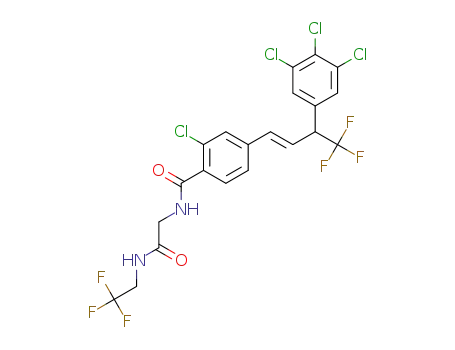 (E)-2-Chloro-N-(2-oxo-2-((2,2,2-trifluoroethyl)amino)ethyl)-4-(4,4,4-trifluoro-3-(3,4,5-trichlorophenyl)but-1-en-1-yl)benzamide