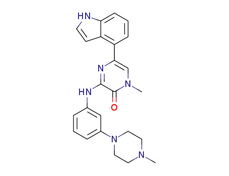 5-(1H-indol-4-yl)-1-methyl-3-((3-(4-methylpiperazin-1-yl)phenyl)amino)pyrazin-2(1H)-one