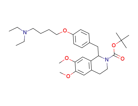 tert-butyl 1-(4-(4-(diethylamino)butoxy)benzyl)-6,7-dimethoxy-3,4-dihydroisoquinoline-2(1H)-carboxylate