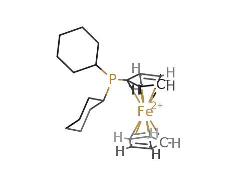 Molecular Structure of 525603-48-9 (1-di(2-(5-methylfuryl)phosphanyl)ferrocene)