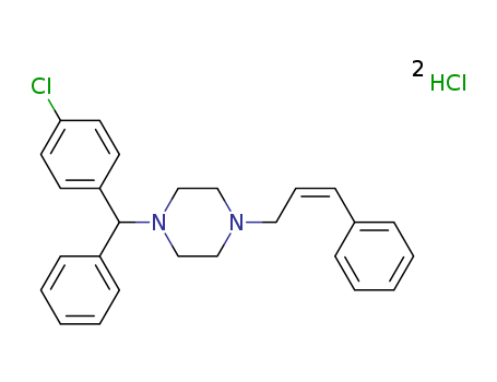 Piperazine,1-[(4-chlorophenyl)phenylmethyl]-4-(3-phenyl-2-propen-1-yl)-, hydrochloride(1:2)
