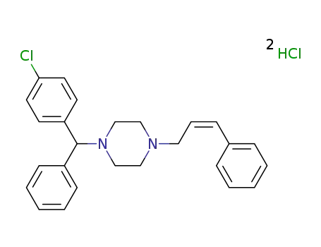 Molecular Structure of 39245-23-3 (4-cinnamyl-1-[(4-chlorophenyl)benzyl]piperazine dihydrochloride)