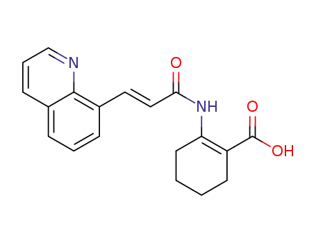 (E)-2-(3-(quinolin-8-yl)acrylamido)cyclohex-1-enecarboxylic acid