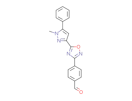 4-(5-(1-methyl-5-phenyl-1H-pyrazol-3-yl)-1,2,4-oxadiazol-3-yl)benzaldehyde