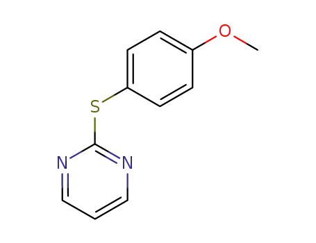 Molecular Structure of 26547-29-5 (Pyrimidine, 2-[(4-methoxyphenyl)thio]-)