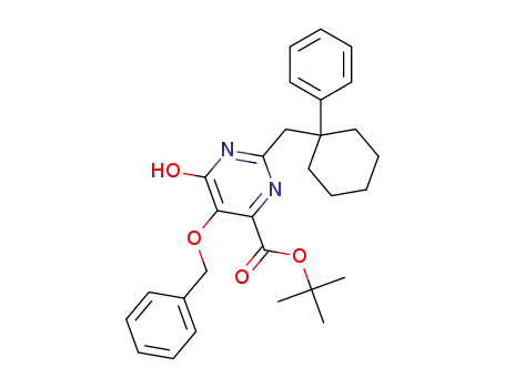 5-benzyloxy-6-hydroxy-2-(1-phenylcyclohexylmethyl)pyrimidine-4-carboxylic acid tert-butyl ester