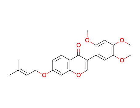 7-((3-methylbut-2-en-1-yl)oxy)-3-(2,4,5-trimethoxyphenyl)-4H-chromen-4-one