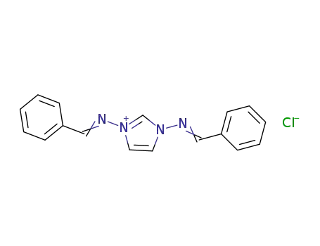 Molecular Structure of 115053-24-2 (1,3-bis(benzylideneamino)imidazolium chloride)
