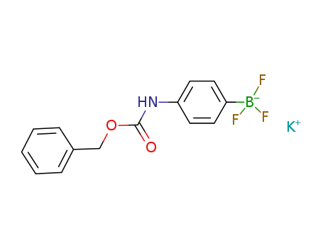 Molecular Structure of 850623-45-9 (POTASSIUM (4-CBZ-AMINOPHENYL)TRIFLUOROBORATE)