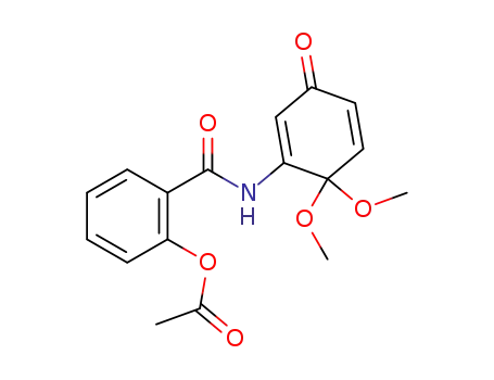 2-(6-Methoxy-3-oxocyclohexa-1,4-dienylcarbaMoyl)phenyl acetate coMpound with MethoxyMethane (1:1)