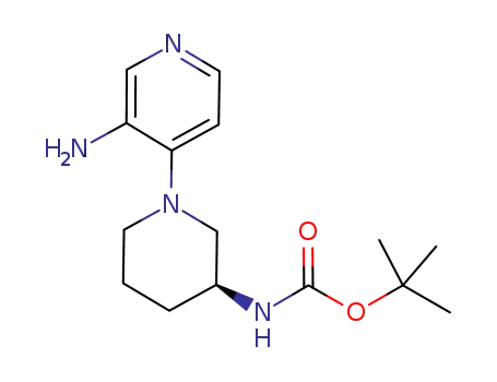 Molecular Structure of 1023298-99-8 ((S)-tert-butyl 1-(3-aminopyridin-4-yl)piperidin-3-ylcarbamate)