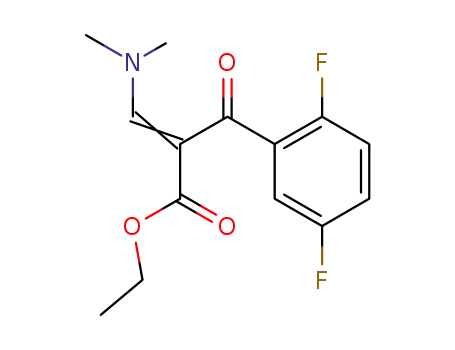 Molecular Structure of 887124-70-1 (ethyl 2-(2,5-difluorobenzoyl)-3-(dimethylamino)acrylate)