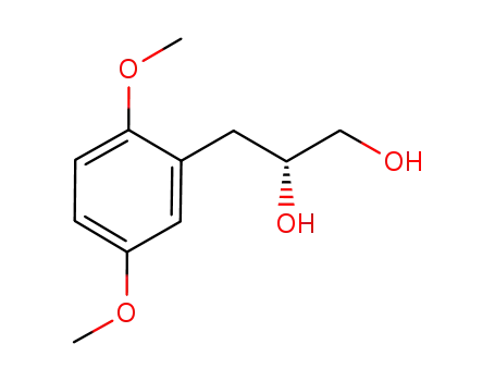 Molecular Structure of 1097637-57-4 ((R)-3-(2,5-dimethoxyphenyl)propane-1,2-diol)