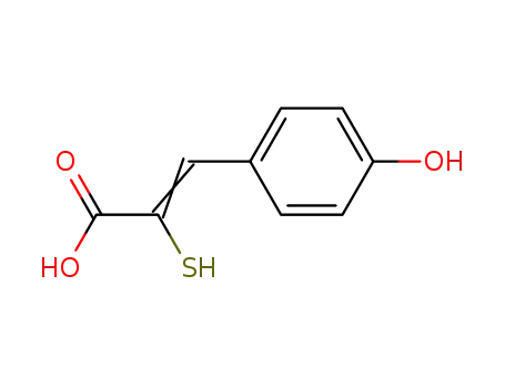 Molecular Structure of 29529-80-4 (2-Propenoic acid, 3-(4-hydroxyphenyl)-2-mercapto-)