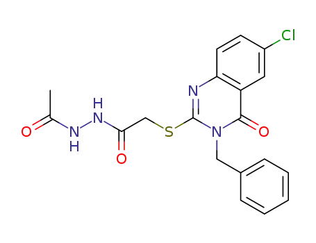 N'-acetyl-2-(3-benzyl-6-chloro-4-oxo-3,4-dihydroquinazolin-2-ylthio)acetohydrazide
