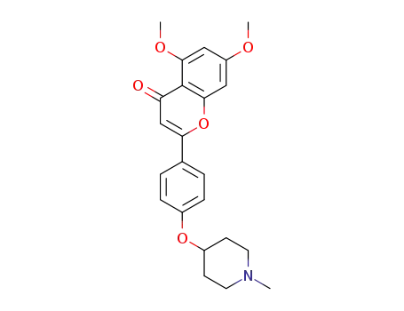 5,7-dimethoxy-2-(4-(1-methylpiperidin-4-yloxy)phenyl)chromen-4-one