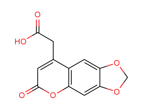 Molecular Structure of 97744-77-9 (4-CARBOXYMETHYL-6,7-METHYLENEDIOXYCOUMARIN)