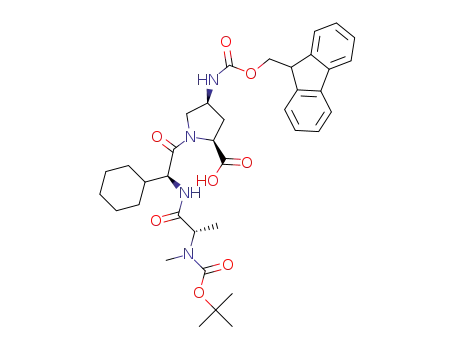 (2S,4S)-1-{(S)-2-[(S)-2-(tert-butoxycarbonyl-methyl-amino)-propionylamino]-2-cyclohexyl-acetyl}-4-(9H-fluoren-9-ylmethoxycarbonylamino)-pyrrolidine-2-carboxylic acid