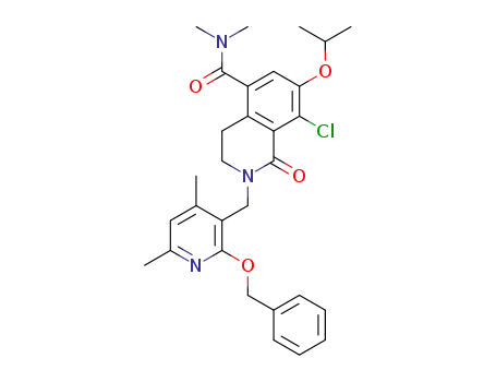 2-{[2-(benzyloxy)-4,6-dimethylpyridin-3-yl]methyl}-8-chloro-N,N-dimethyl-1-oxo-7-(propan-2-yloxy)-1,2,3,4-tetrahydroisoquinoline-5-carboxamide