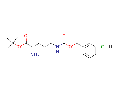 L-Ornithine,N5-[(phenylmethoxy)carbonyl]-, 1,1-dimethylethyl ester, monohydrochloride (9CI)                                                                                                             