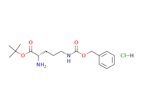 Molecular Structure of 161234-80-6 (H-ORN(Z)-OTBU HCL)
