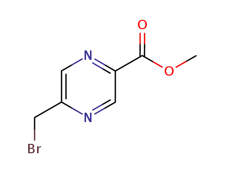 Molecular Structure of 193966-70-0 (Methyl-5-(bromomethyl)pyrazine-2-carboxylate)