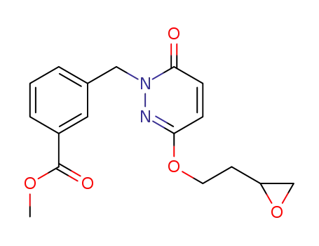 Molecular Structure of 1622068-87-4 (3-[3-(2-oxiranyl-ethoxy)-6-oxo-6H-pyridazin-1-ylmethyl]-benzoic acid methyl ester)