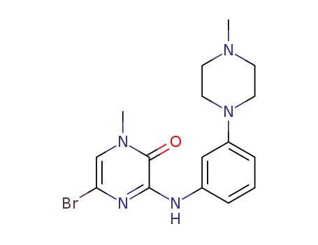 5-bromo-1-methyl-3-((3-(4-methylpiperazin-1-yl)phenyl)amino)pyrazin-2(1H)-one