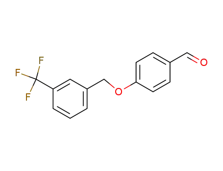 Molecular Structure of 70627-18-8 (4-{[3-(TRIFLUOROMETHYL)BENZYL]OXY}BENZALDEHYDE)