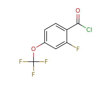 Molecular Structure of 166948-50-1 (2-Fluoro-4-(trifluoroMethoxy)benzoyl chloride, 97%)