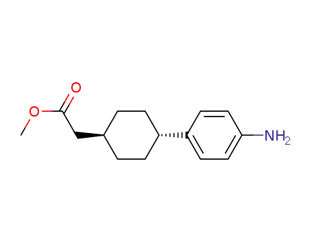 trans-[4-(4-aminophenyl)cyclohexyl]acetic acid methyl ester