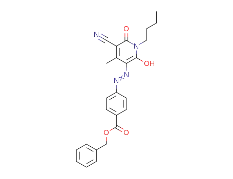 Benzoic acid,4-[2-(1-butyl-5-cyano-1,6-dihydro-2-hydroxy-4-methyl-6-oxo-3-pyridinyl)diazenyl]-,phenylmethyl ester