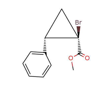 Cyclopropanecarboxylic acid, 1-bromo-2-phenyl-, methyl ester, trans-