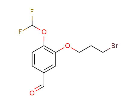 Molecular Structure of 1422361-81-6 (3-(3-bromopropoxy)-4-(difluoromethoxy)benzaldehyde)