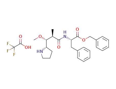benzyl N-{(2R,3R)-3-methoxy-2-methyl-3-[(2S)-pyrrolidin-2-yl]propanoyl}-L-phenylalaninate trifluoroacetate