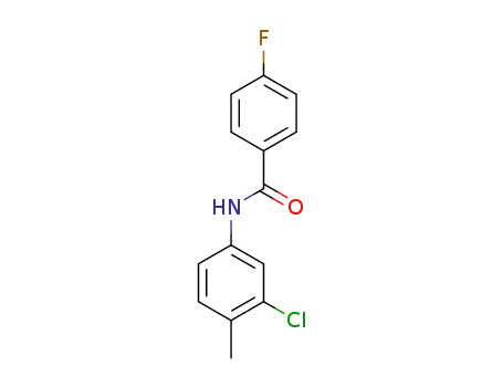 Molecular Structure of 330469-22-2 (N-(3-chloro-4-methylphenyl)-4-fluorobenzamide)