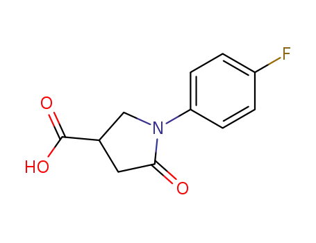 Molecular Structure of 56617-43-7 (1-(4-FLUORO-PHENYL)-5-OXO-PYRROLIDINE-3-CARBOXYLIC ACID)