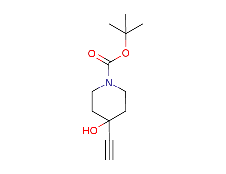 Molecular Structure of 275387-83-2 (tert-butyl 4-ethynyl-4-hydroxypiperidine-1-carboxylate)