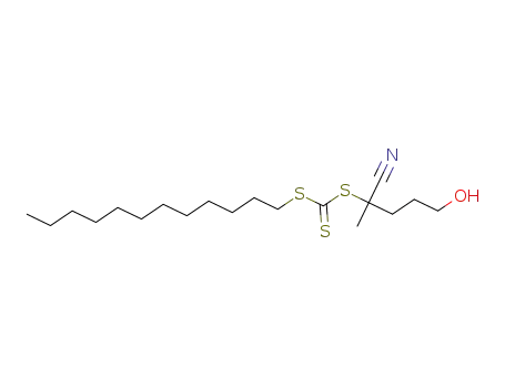 Molecular Structure of 1394136-26-5 (S-dodecyl-S'-[methylhydroxypropylcyanomethyl]trithiocarbonate)