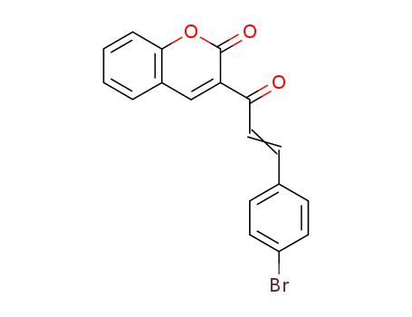 Molecular Structure of 107126-88-5 (1-(3'-coumarinyl)-3-(4''-bromophenyl)-2-propen-1-one)
