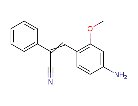 Molecular Structure of 27280-72-4 (4'-Amino-2'-methoxy-α-stilbenecarbonitrile)