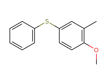 Molecular Structure of 107777-12-8 (1-methoxy-2-methyl-4-(phenylsulfanyl)benzene)