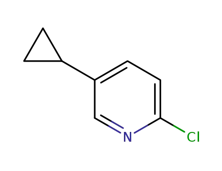 Molecular Structure of 1042986-18-4 (2-Chloro-5-cyclopropylpyridine)