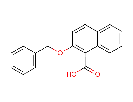 Molecular Structure of 93655-27-7 (1-Naphthalenecarboxylic acid, 2-(phenylmethoxy)-)