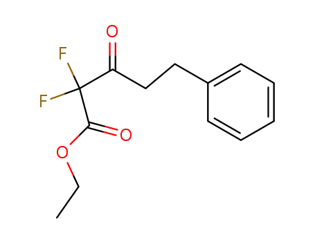 Molecular Structure of 118460-52-9 (ethyl 2,2-difluoro-3-oxo-5-phenylpentanoate)