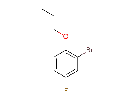 Molecular Structure of 1016889-72-7 (2-bromo-4-fluoro-1-propoxybenzene)