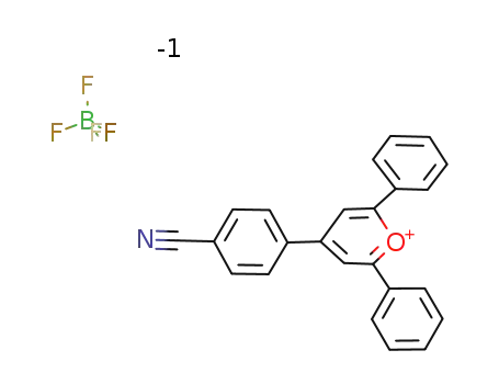 Molecular Structure of 61636-95-1 (Pyrylium, 4-(4-cyanophenyl)-2,6-diphenyl-, tetrafluoroborate(1-))